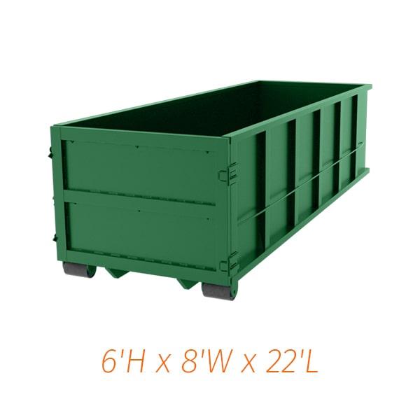 30-yard dumpsters can typically hold between 4-5 tons of weight